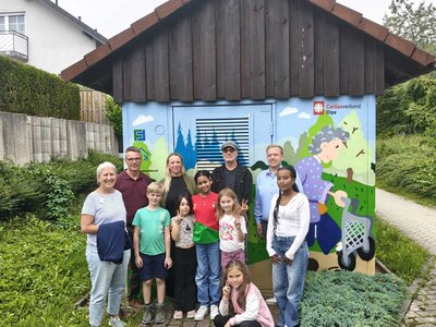 Versch�nerungsprojekt am Stromh�uschen in Finnentrop